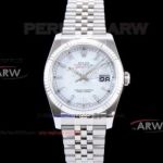 AR Factory Rolex Jubilee Bracelet Datejust 3135 White Dial 36mm Watch